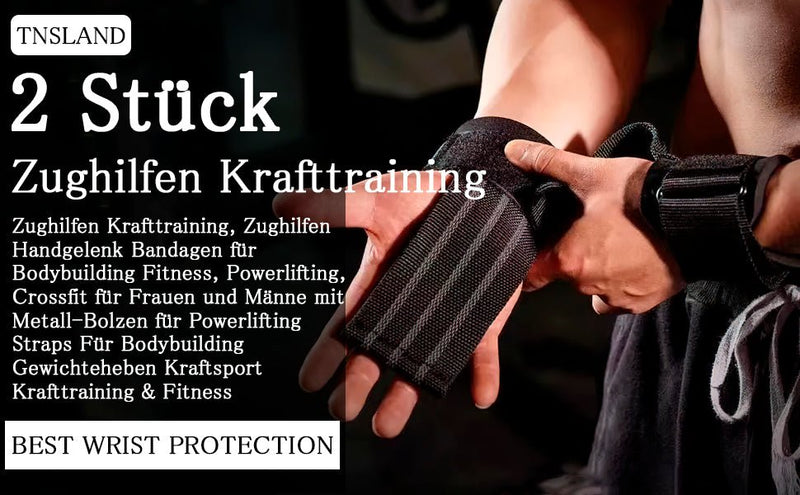 Load image into Gallery viewer, Lifting straps voor krachttraining, polsbandages voor fitness, bodybuilding, powerlifting, crossfit, gymaccessoires, lifting straps voor vrouwen en mannen - happygetfit.com
