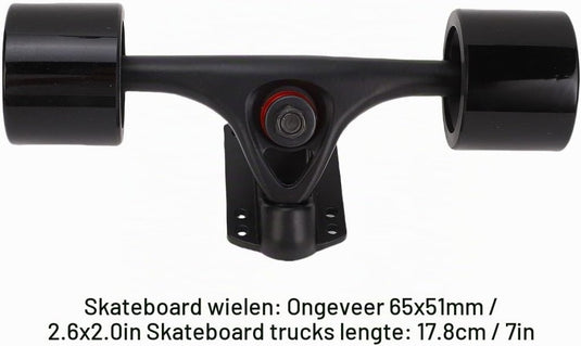 Longboard trucks 7 inch met 65 x 51 mm wielen 2 stuks – complete truck set – skateboard accessoires - happygetfit.com