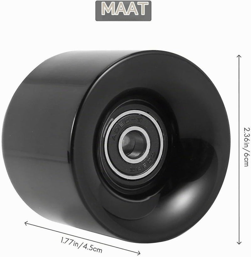 Laad afbeelding in Galerijviewer, Longboard wielen 60 mm 78A met 608 lagers en spacers 4 stuks – cruiser skateboard wielen - happygetfit.com
