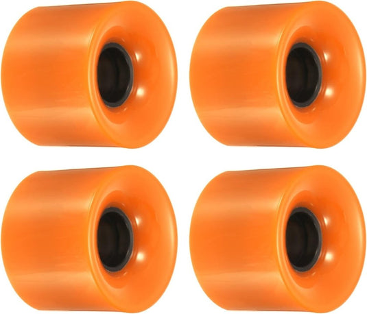 Longboard wielen 60 mm 78A PU 4 stuks oranje – zachte cruiser skateboard wielen – vervangingswielen - happygetfit.com
