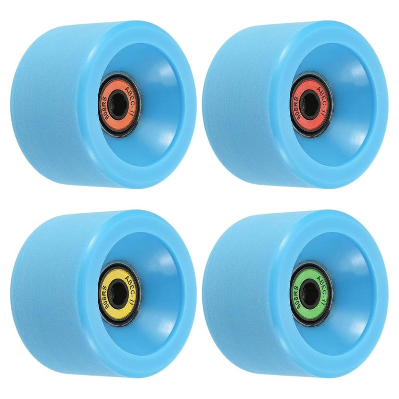 Load image into Gallery viewer, Longboard wielen 65 x 51 mm 78A met ABEC-11 lagers 4 stuks zwart – cruiser skateboard wielen - happygetfit.com

