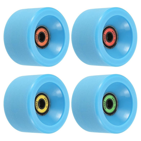 Longboard wielen 65 x 51 mm 78A met ABEC-11 lagers 4 stuks zwart – cruiser skateboard wielen - happygetfit.com