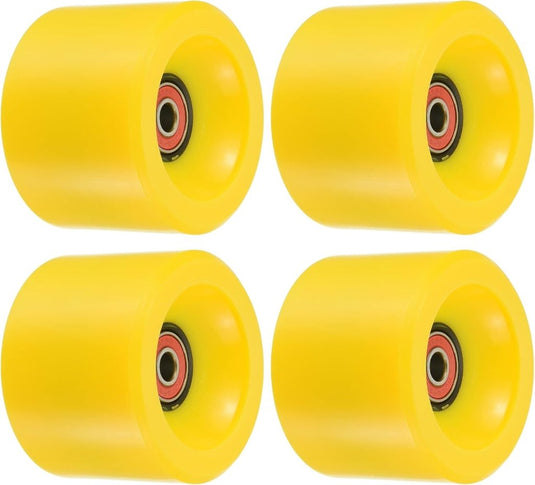 Longboard wielen 70 x 51 mm 78A met ABEC-9 lagers 4 stuks blauw – cruiser skateboard wielen - happygetfit.com