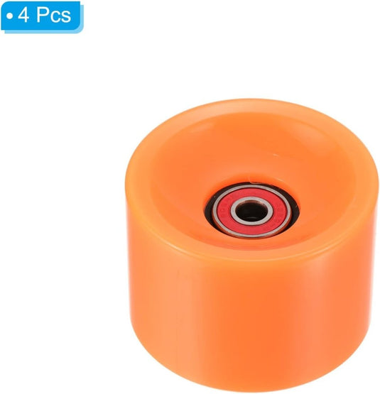 Longboard wielen 70 x 51 mm 78A met ABEC-9 lagers 4 stuks blauw – cruiser skateboard wielen - happygetfit.com