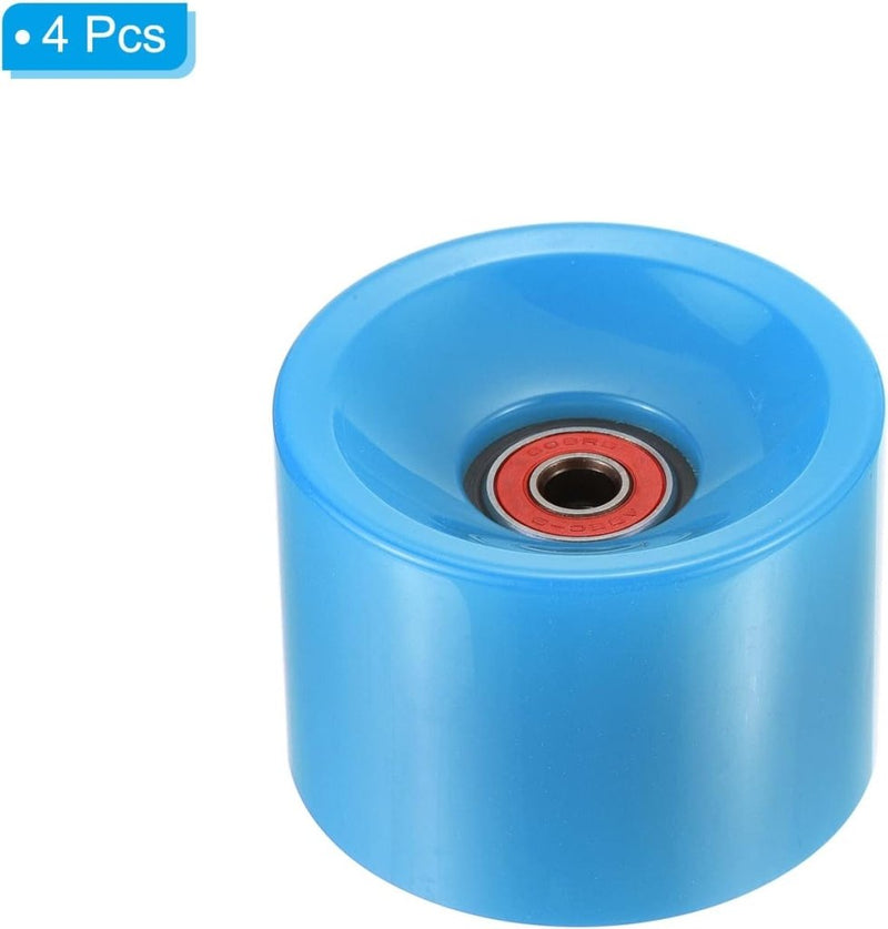 Load image into Gallery viewer, Longboard wielen 70 x 51 mm 78A met ABEC-9 lagers 4 stuks blauw – cruiser skateboard wielen - happygetfit.com
