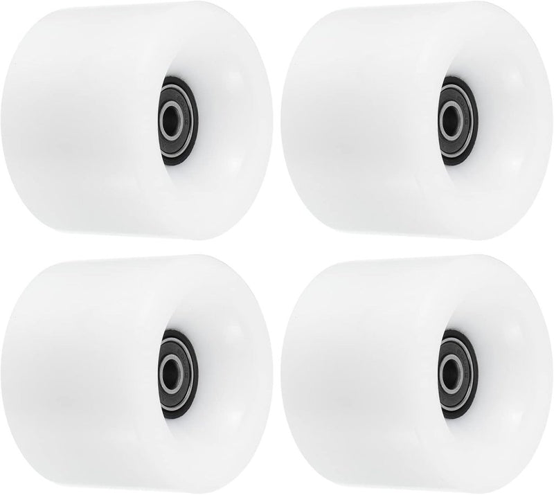 Chargez l'image dans la visionneuse de la galerie, Longboard wielen 70 x 51 mm 78A met ABEC-9 lagers 4 stuks wit – cruiser skateboard wielen - happygetfit.com
