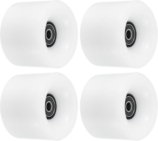 Longboard wielen 70 x 51 mm 78A met ABEC-9 lagers 4 stuks wit – cruiser skateboard wielen - happygetfit.com