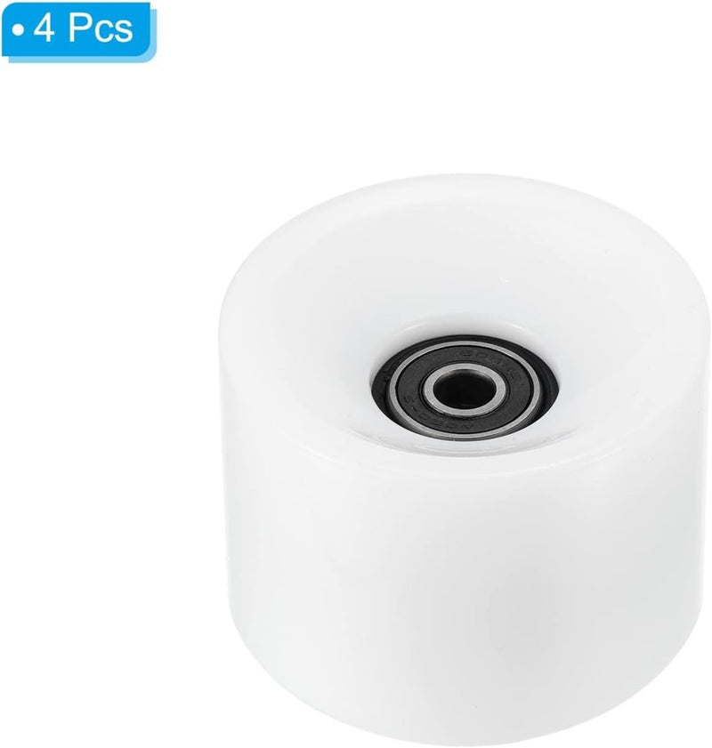 Chargez l'image dans la visionneuse de la galerie, Longboard wielen 70 x 51 mm 78A met ABEC-9 lagers 4 stuks wit – cruiser skateboard wielen - happygetfit.com

