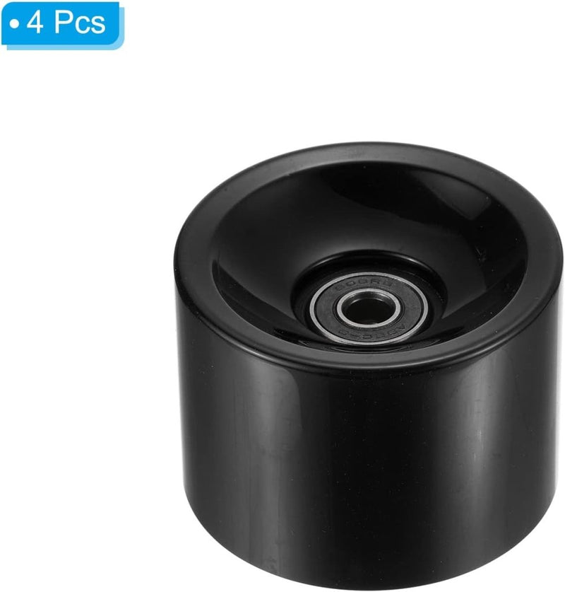 Laad afbeelding in Galerijviewer, Longboard wielen 70 x 51 mm 78A met ABEC-9 lagers 4 stuks zwart – cruiser skateboard wielen - happygetfit.com

