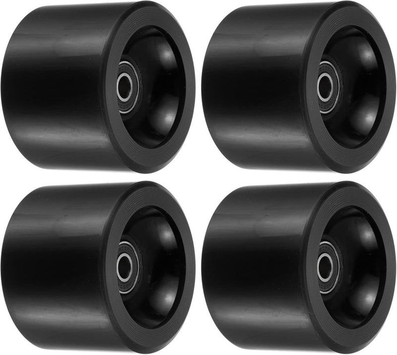 Laad afbeelding in Galerijviewer, Longboard wielen 70 x 51 mm 78A met ABEC-9 lagers 4 stuks zwart – cruiser skateboard wielen - happygetfit.com
