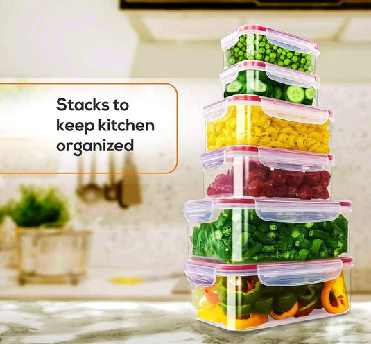 Luchtdichte vershoudbakjes set van 18 stuks - happygetfit.com