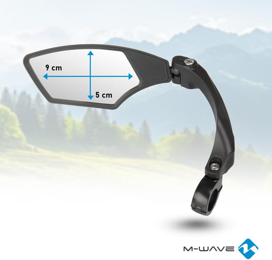 M-Wave Unisex - Fietsspiegelset voor volwassenen SPY Space, zwart - happygetfit.com