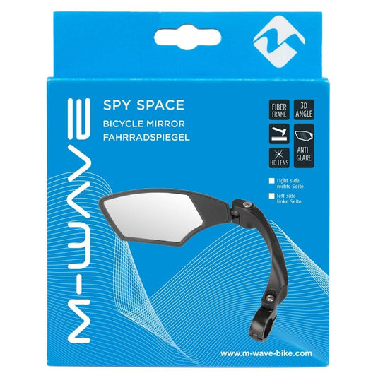 M-Wave Unisex's Spy Space Bicycle Mirror Set, Black - happygetfit.com
