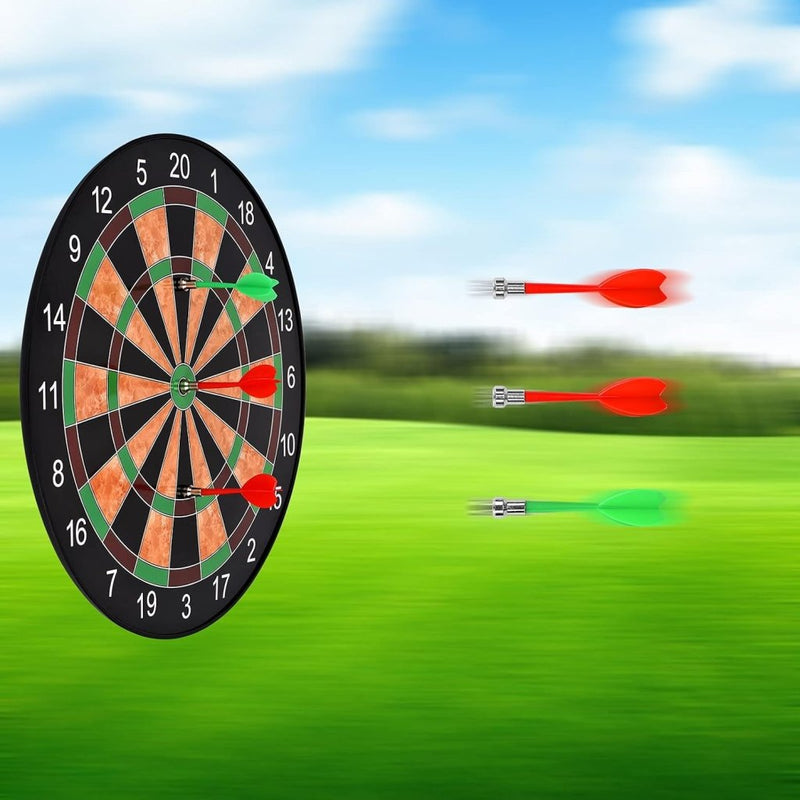 Laad afbeelding in Galerijviewer, Magnetisch dartbord 17 inch met 12 magnetische dartpijlen in 2 kleuren – magneetdarts – dartspel - happygetfit.com
