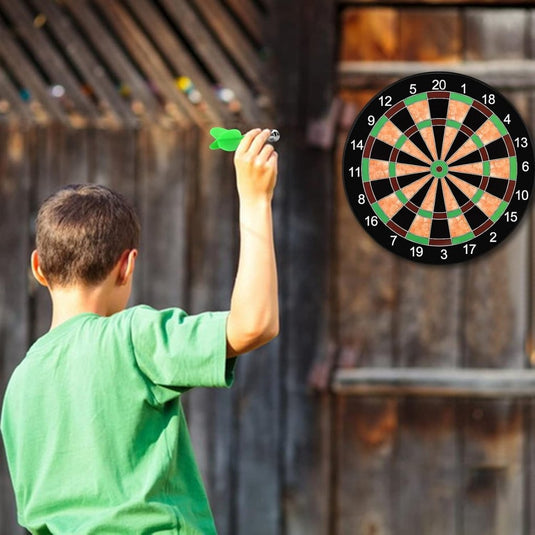 Magnetisch dartbord 17 inch met 12 magnetische dartpijlen in 2 kleuren – magneetdarts – dartspel - happygetfit.com