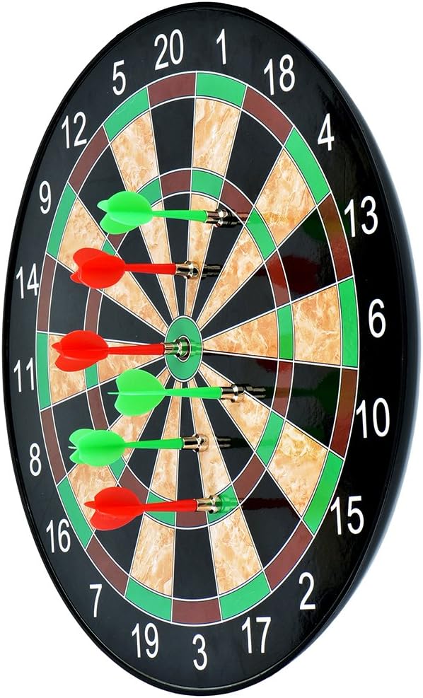 Laad afbeelding in Galerijviewer, Magnetisch dartbord 17 inch met 12 magnetische dartpijlen in 2 kleuren – magneetdarts – dartspel - happygetfit.com

