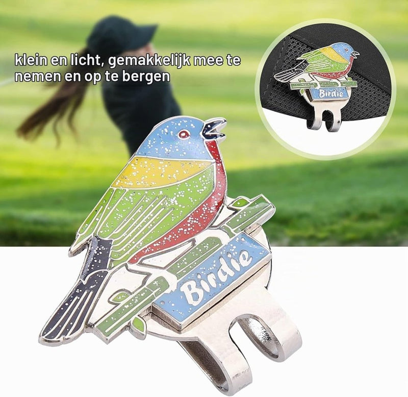Carica l’immagine nel visualizzatore della galleria, Magnetische golfbal marker met roestvrijstalen petclip en decoratief ontwerp – balmarker – golfaccessoires - happygetfit.com
