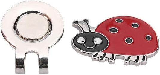 Magnetische golfbal marker met roestvrijstalen petclip en decoratief ontwerp – balmarker – golfaccessoires - happygetfit.com
