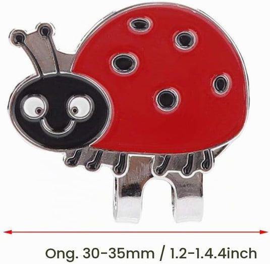 Magnetische golfbal marker met roestvrijstalen petclip en decoratief ontwerp – balmarker – golfaccessoires - happygetfit.com
