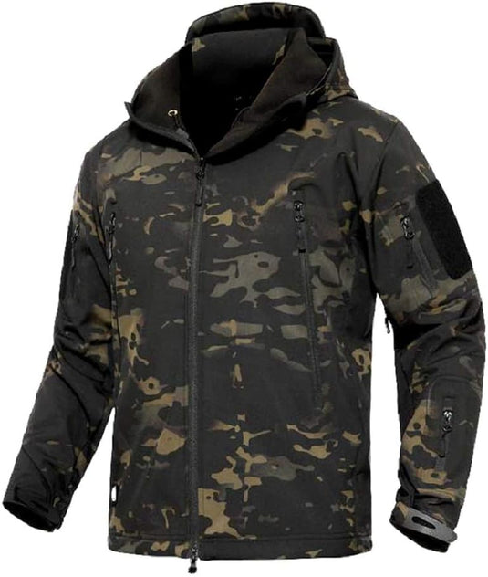 Mannen s Camouflage Tactische Jas en Jas Militaire Jas Waterdichte Zachte Shell Jassen Windbreaker Jacht Kleding - happygetfit.com