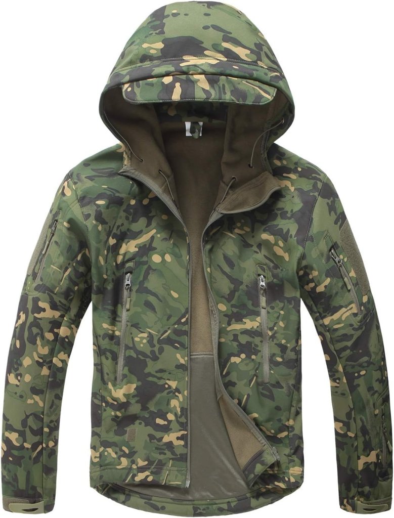 Load image into Gallery viewer, Mannen s Camouflage Tactische Jas en Jas Militaire Jas Waterdichte Zachte Shell Jassen Windbreaker Jacht Kleding - happygetfit.com

