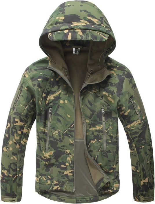 Mannen s Camouflage Tactische Jas en Jas Militaire Jas Waterdichte Zachte Shell Jassen Windbreaker Jacht Kleding - happygetfit.com