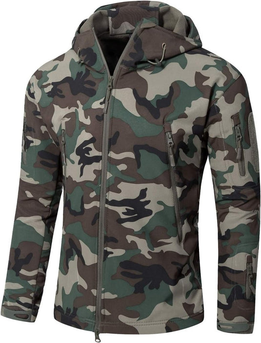 Mannen s Camouflage Tactische Jas en Jas Militaire Jas Waterdichte Zachte Shell Jassen Windbreaker Jacht Kleding - happygetfit.com