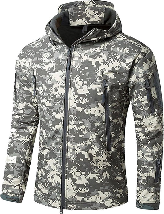 Mannen s Camouflage Tactische Jas en Jas Militaire Jas Waterdichte Zachte Shell Jassen Windbreaker Jacht Kleding - happygetfit.com