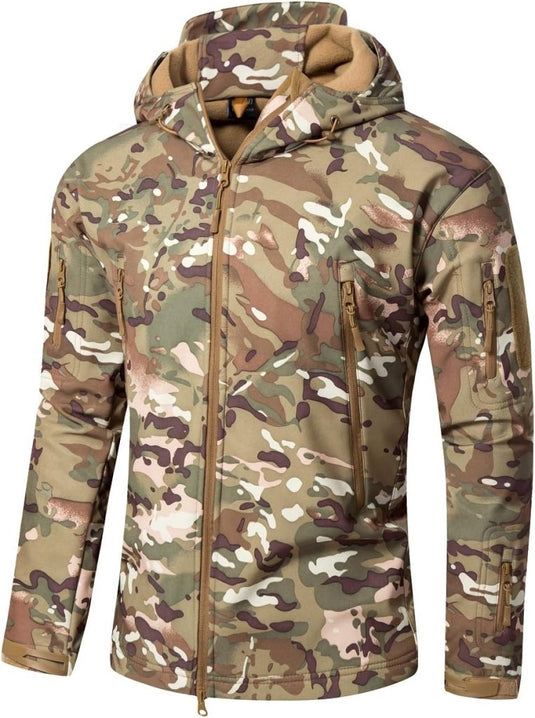 Mannen s Camouflage Tactische Jas en Jas Militaire Jas Waterdichte Zachte Shell Jassen Windbreaker Jacht Kleding - happygetfit.com