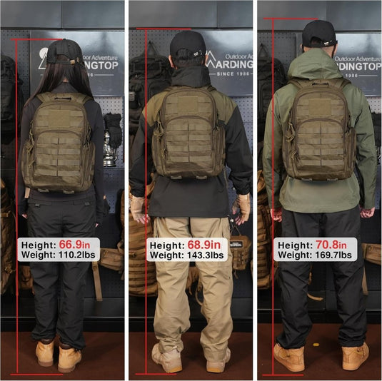 Mardingtop 25L Tactische Militaire Rugzak voor Buitenuitrusting Aanvalsrugzak met MOLLE Systeem Trekking Tas voor Wandelen Camping - happygetfit.com