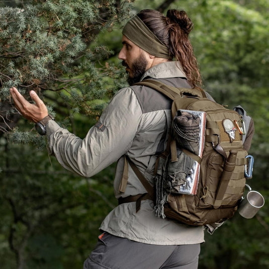 Mardingtop 25L Tactische Militaire Rugzak voor Buitenuitrusting Aanvalsrugzak met MOLLE Systeem Trekking Tas voor Wandelen Camping - happygetfit.com
