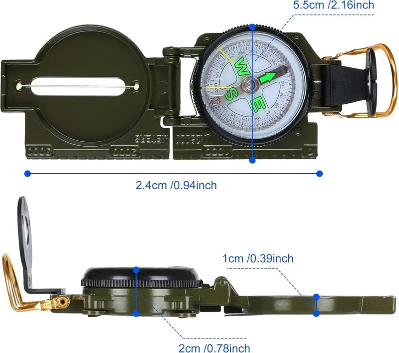 Laad afbeelding in Galerijviewer, Marskompas Wandelkompas Marsrichting Peil Kompas Compass Camouflagekleur - happygetfit.com
