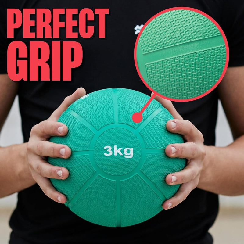 Laad afbeelding in Galerijviewer, MATCHU - Medicijnbal - Medicine ball - Fitnessbal - Beschikbaar in 1,2,3,4 en 5 KG - Massief Rubber - happygetfit.com
