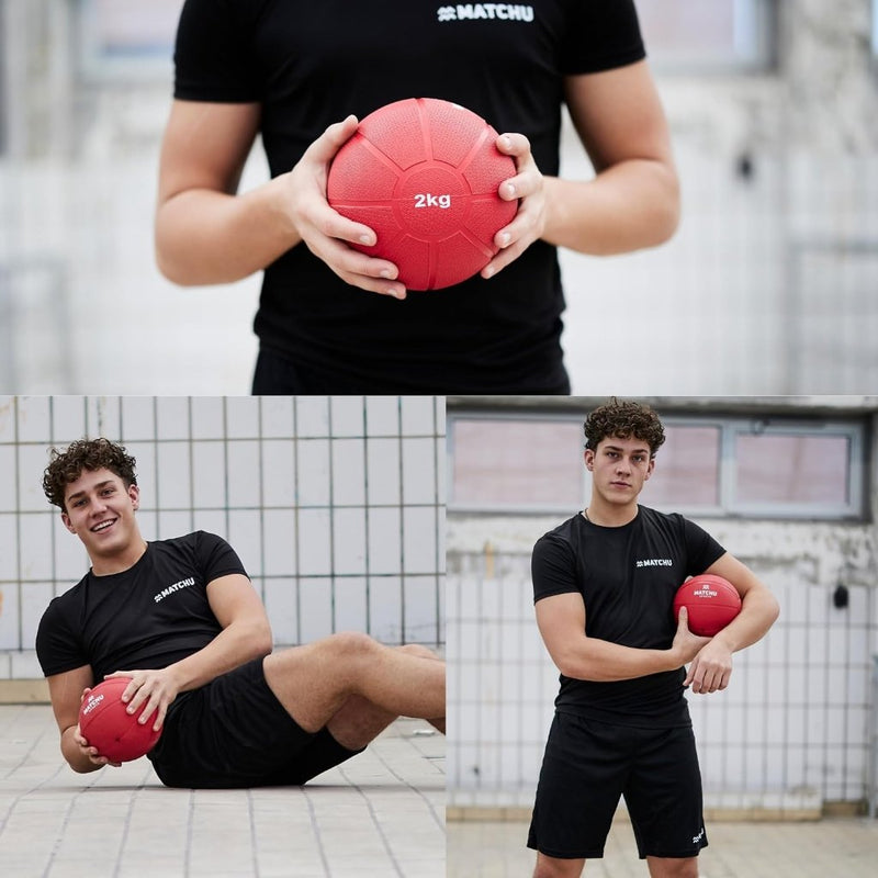 Laad afbeelding in Galerijviewer, MATCHU - Medicijnbal - Medicine ball - Fitnessbal - Beschikbaar in 1,2,3,4 en 5 KG - Massief Rubber - happygetfit.com
