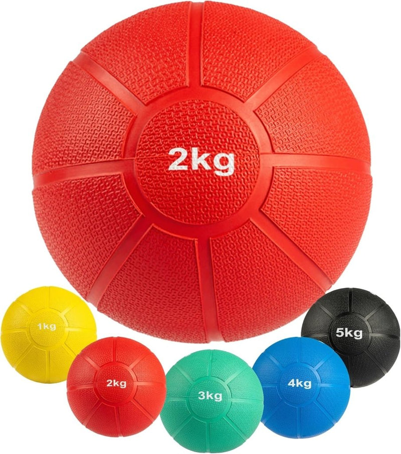 Laad afbeelding in Galerijviewer, MATCHU - Medicijnbal - Medicine ball - Fitnessbal - Beschikbaar in 1,2,3,4 en 5 KG - Massief Rubber - happygetfit.com
