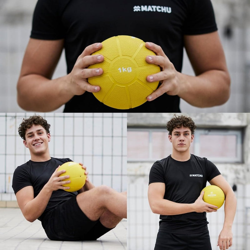 Laad afbeelding in Galerijviewer, MATCHU - Medicijnbal - Medicine ball - Fitnessbal - Beschikbaar in 1,2,3,4 en 5 KG - Massief Rubber - happygetfit.com
