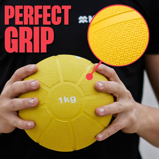 MATCHU - Medicijnbal - Medicine ball - Fitnessbal - Beschikbaar in 1,2,3,4 en 5 KG - Massief Rubber - happygetfit.com