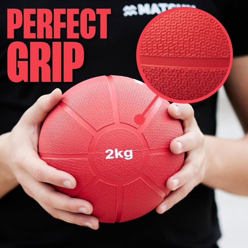 Laad afbeelding in Galerijviewer, MATCHU - Medicijnbal - Medicine ball - Fitnessbal - Beschikbaar in 1,2,3,4 en 5 KG - Massief Rubber - happygetfit.com
