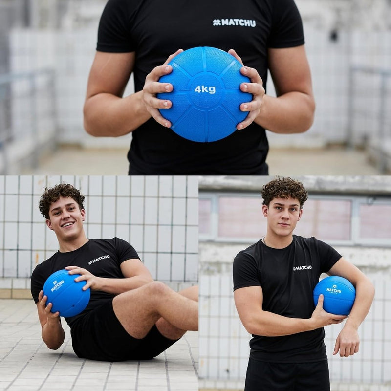Laad afbeelding in Galerijviewer, MATCHU - Medicijnbal - Medicine ball - Fitnessbal - Beschikbaar in 1,2,3,4 en 5 KG - Massief Rubber - happygetfit.com
