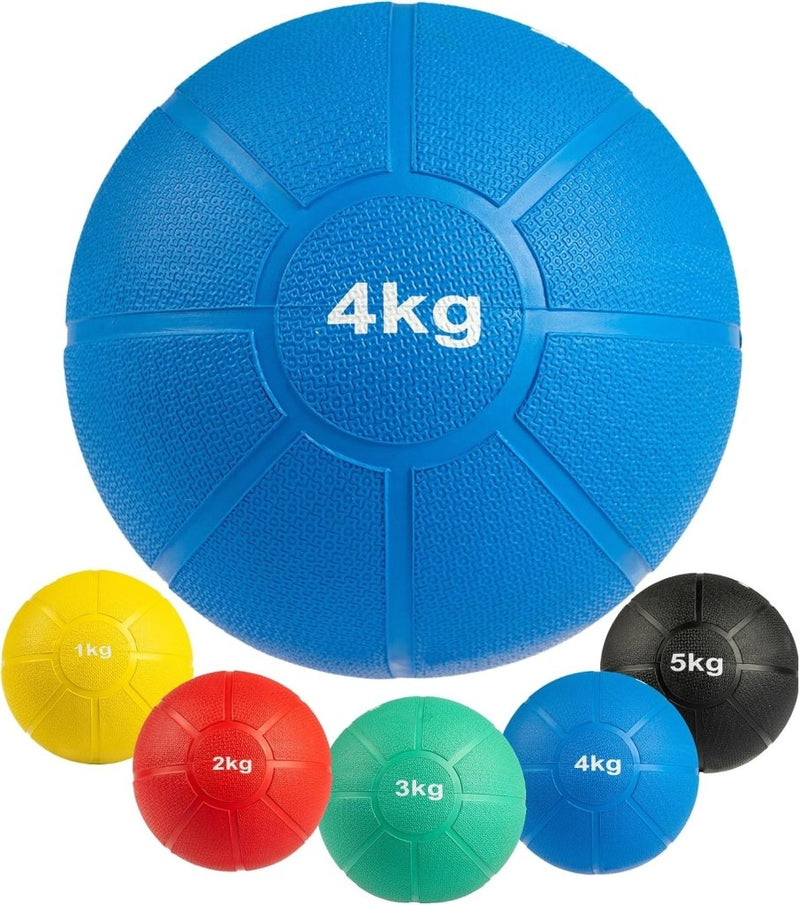 Laad afbeelding in Galerijviewer, MATCHU - Medicijnbal - Medicine ball - Fitnessbal - Beschikbaar in 1,2,3,4 en 5 KG - Massief Rubber - happygetfit.com
