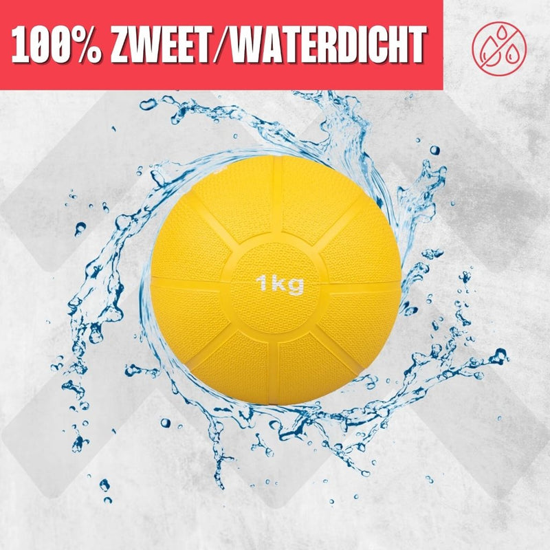 Laad afbeelding in Galerijviewer, MATCHU - Medicijnbal - Medicine ball - Fitnessbal - Beschikbaar in 1,2,3,4 en 5 KG - Massief Rubber - happygetfit.com
