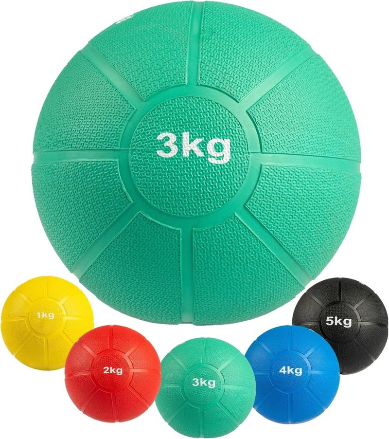 Laad afbeelding in Galerijviewer, MATCHU - Medicijnbal - Medicine ball - Fitnessbal - Beschikbaar in 1,2,3,4 en 5 KG - Massief Rubber - happygetfit.com
