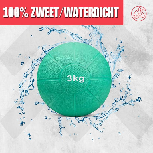 MATCHU - Medicijnbal - Medicine ball - Fitnessbal - Beschikbaar in 1,2,3,4 en 5 KG - Massief Rubber - happygetfit.com