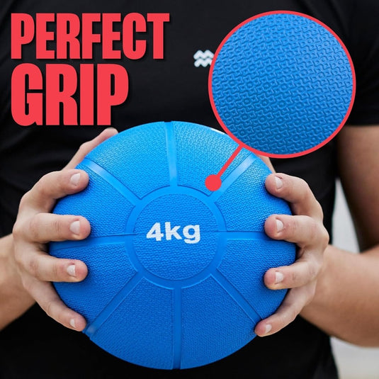 MATCHU - Medicijnbal - Medicine ball - Fitnessbal - Beschikbaar in 1,2,3,4 en 5 KG - Massief Rubber - happygetfit.com