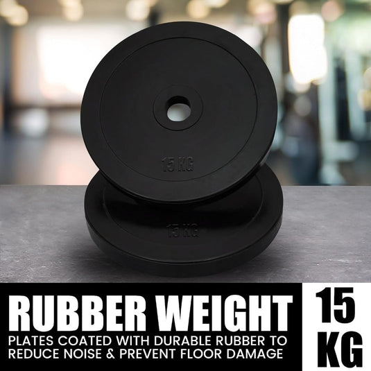 Max Strength Olympische rubberen halterschijven 2 inch zwarte kleur premium volledig rubber omhuld voor thuissportschool, fitnessoefening, heffen, vetverlies, gescheurd, crossfit, kalisthenics - happygetfit.com