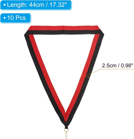 Medaille neklinten 10 stuks 44 x 2,5 cm met klikclip – award linten – sport accessoires - happygetfit.com