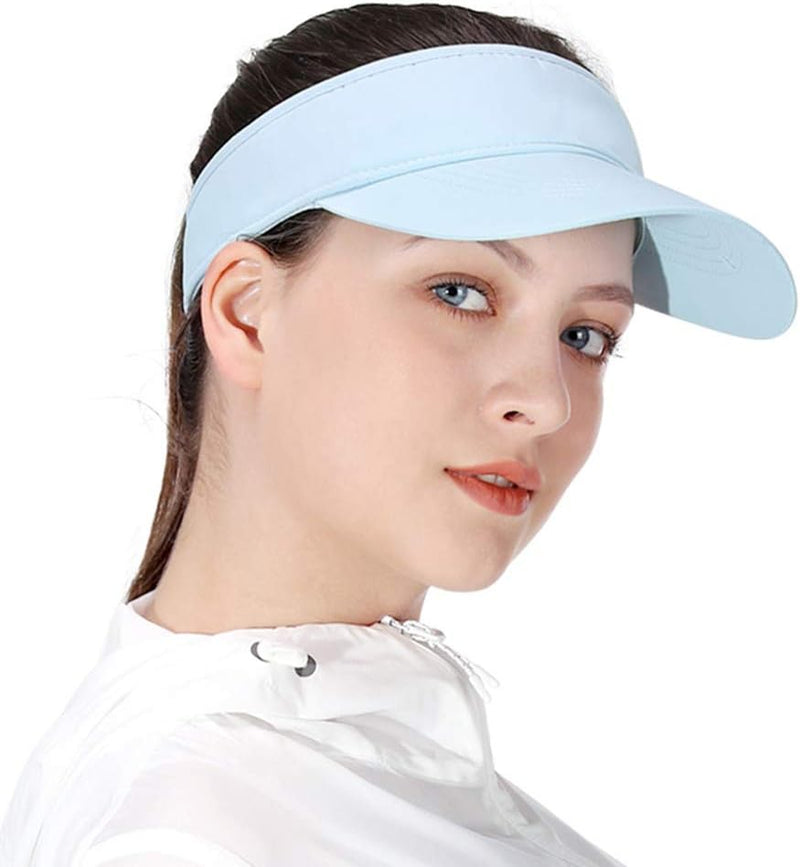 Load image into Gallery viewer, Meerdere kleuren zonnevizieren voor vrouwen en dames, lange pieken dikkere zweetband verstelbare hoed voor golffietsen vissen tennis hardlopen joggen en andere sporten - happygetfit.com
