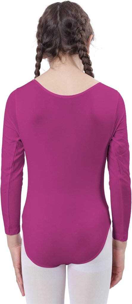 Load image into Gallery viewer, Meisjesbody voor dans, ballet, meisjes, lange mouwen, ronde hals, dansshirt voor meisjes, danseres, gymnastiek - happygetfit.com
