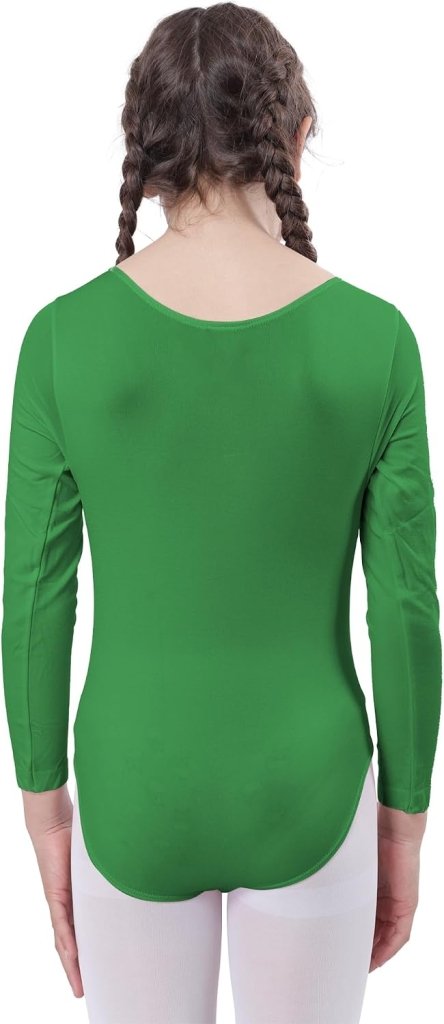 Meisjesbody voor dans, ballet, meisjes, lange mouwen, ronde hals, dansshirt voor meisjes, danseres, gymnastiek - happygetfit.com