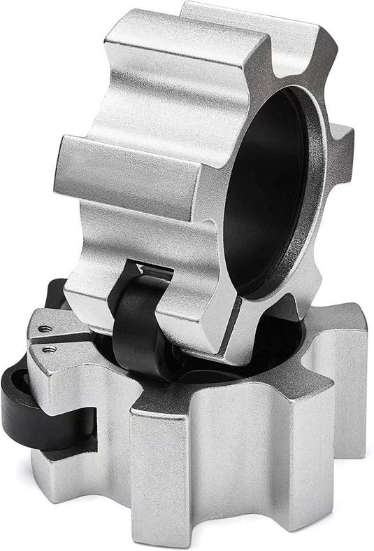 Metal Olympic Barbell Clamps 2inch Heavy Duty Exercise Collars,Weight Clips for 2" Barbell,Quick Release Weight Clamps for Weightlifting, Olympic Lifts Strength Fitness Training 1 Pair - happygetfit.com